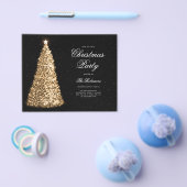Elegante gouden kerstboom uitnodigen programma men flyer (Enkel)