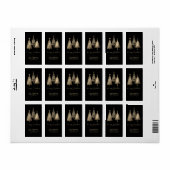 Elegante gouden kerstboom Vrolijk kerstfeest Etiket (Full Sheet)
