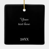 Elegante gouden kerstboom zwart keramisch ornament (Achterkant)