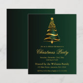 Elegante gouden kerstboomfeest budgetkaart (Voorkant / Achterkant)