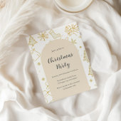 Elegante gouden kerstfeest uitnodiging