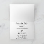 Elegante gouden kerstfoto Bewaar de datum Feestdagen Kaart (Binnen)