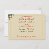 Elegante gouden kerstfoto Bewaar de datum Save The Date (Achterkant)
