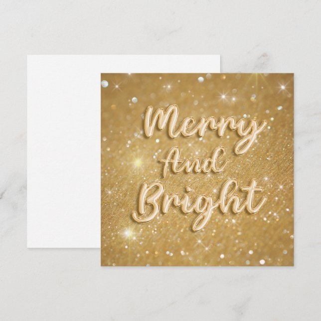 Elegante gouden kerstglitter (Voorkant / Achterkant)