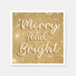 Elegante gouden kerstglitter servet