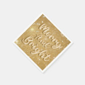 Elegante gouden kerstglitter servet (Hoek)
