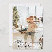 Elegante gouden kerstkaart met 4 foto's (Voorkant)