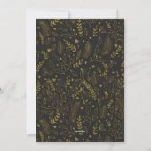 Elegante gouden kerstkaart met foto (Achterkant)