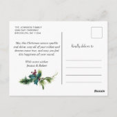 Elegante gouden Kerstmis Pine Cone Vakantie Groet Briefkaart (Achterkant)