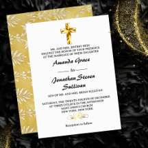 Elegante Gouden Kerstnacht Christelijk Kruis Bruil