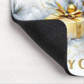 Elegante Gouden Kerstversiering Muismat (Hoek)