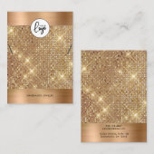 Elegante gouden Kettingen armband display Kaart Visitekaartje (Voorkant / Achterkant)