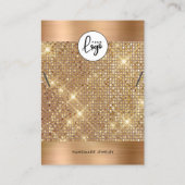 Elegante gouden Kettingen armband display Kaart Visitekaartje (Voorkant)