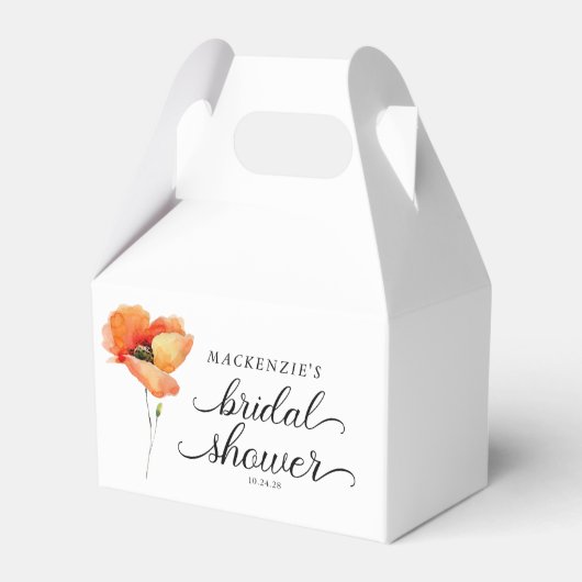 Elegante Gouden Klaproos Bruiloft Feest Bedankdoosjes (Voorkant Zijde)