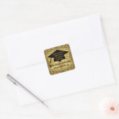 Elegante gouden klasse van 2013 Afstuderen Sticker (Envelop)
