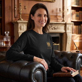 Elegante Gouden Klassieke Heraldische Kam T-shirt