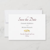 Elegante Gouden Kleur Chic Wedding Save the Date (Voorkant)