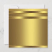 Elegante gouden klokken gouden kerstfeest uitnodig kaart (Achterkant)