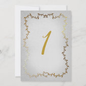 Elegante gouden koets wit verhalenboek 1e verjaard kaart (Achterkant)