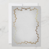 Elegante gouden koets wit verhalenboek bruids kaart (Achterkant)