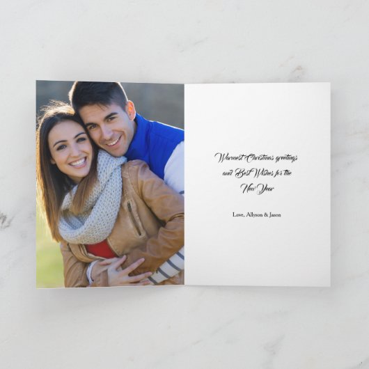 Elegante gouden krans U kiest KLEUR Vakantie Kaart (Binnen)