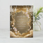 Elegante gouden kristallen kroonluchter Bewaar de  Kaart (Staand voorkant)