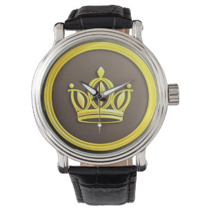 Elegante Gouden Kroon Horloge
