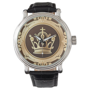 Elegante Gouden Kroon Horloge