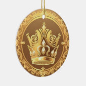 Elegante gouden kroon keramisch ornament (Rechts)