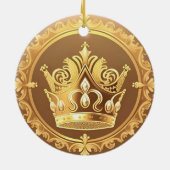 Elegante gouden kroon keramisch ornament (Achterkant)