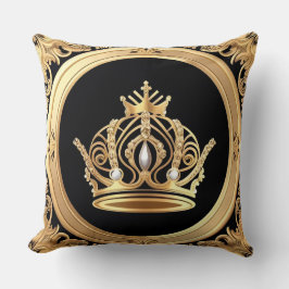 Elegante gouden kroon kussen