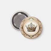 Elegante Gouden Kroon Magneet (Voorkant / Achterkant)
