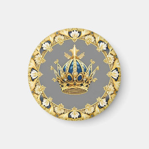 Elegante Gouden Kroon Magneet