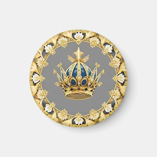 Elegante Gouden Kroon Magneet (Voorkant)