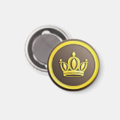 Elegante Gouden Kroon Magneet (Voorkant / Achterkant)