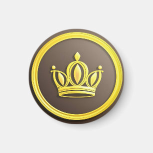 Elegante Gouden Kroon Magneet