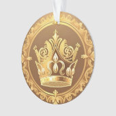 Elegante gouden kroon ornament (voorkant)