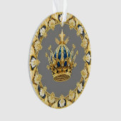 Elegante Gouden Kroon Ornament (voorkant)