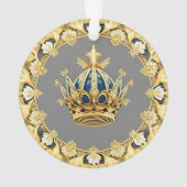 Elegante Gouden Kroon Ornament (achterkant)