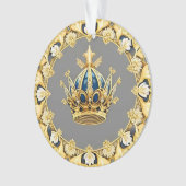 Elegante Gouden Kroon Ornament (voorkant)