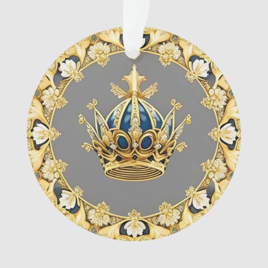 Elegante Gouden Kroon Ornament (voorkant)