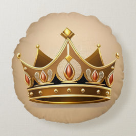 Elegante gouden kroon rond kussen
