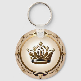 Elegante Gouden Kroon Sleutelhanger