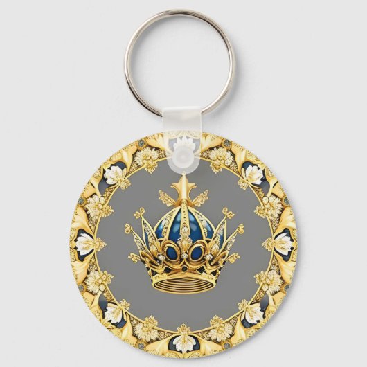 Elegante Gouden Kroon Sleutelhanger (Voorkant)
