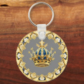 Elegante Gouden Kroon Sleutelhanger (Achterkant)