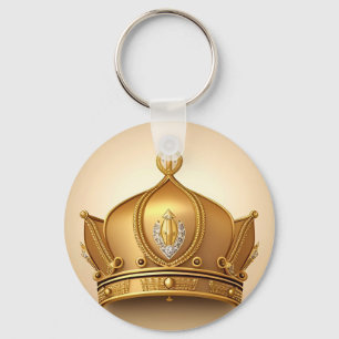 Elegante Gouden Kroon Sleutelhanger