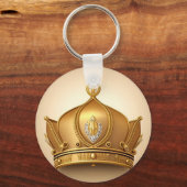 Elegante Gouden Kroon Sleutelhanger (Voorkant)