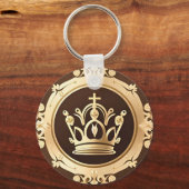 Elegante gouden kroon sleutelhanger (Voorkant)