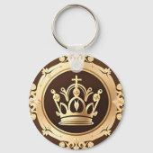 Elegante gouden kroon sleutelhanger (Achterkant)