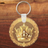 Elegante gouden kroon sleutelhanger (Achterkant)